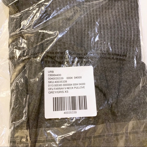 Grey Oversized Cozy Thermal Waffle-Knit Long-Sleeve Tunic Top - Picture 3 of 3